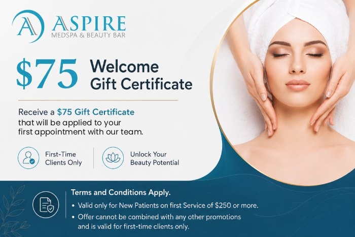 Gift Certificate for First-Time Clients at Aspire MedSpa & Beauty Bar in Tampa, FL