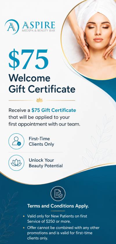 Gift Certificate for First-Time Clients at Aspire MedSpa & Beauty Bar in Tampa, FL