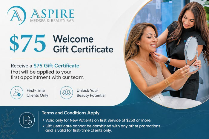 Gift Certificate for First-Time Clients at Aspire MedSpa & Beauty Bar in Tampa, FL