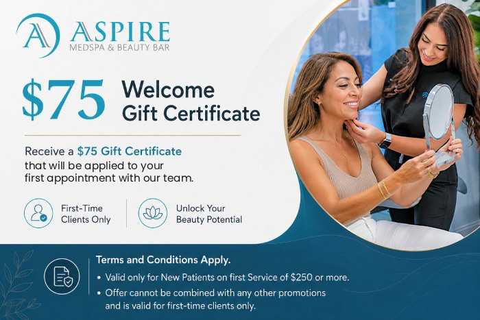 Gift Certificate for First-Time Clients at Aspire MedSpa & Beauty Bar in Tampa, FL
