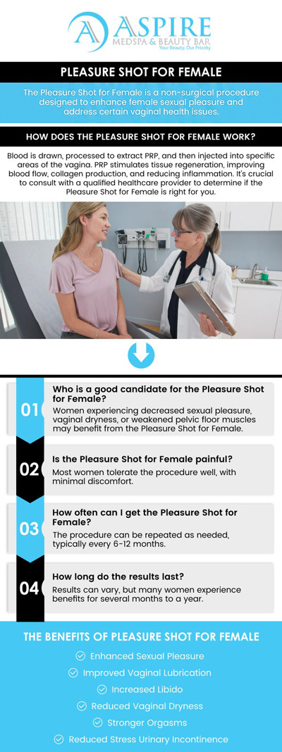 Rediscover intimacy and confidence with the pleasure shot for females! This non-invasive treatment uses your body’s own natural growth factors to enhance sexual health, improve sensation, and boost overall wellness. Experience a revitalized you today! Visit Rosaly Stephens, MSN, ARNP-C, to learn more about the pleasure shot for females and how it can enhance your intimate wellness. For more information, contact us or request an appointment online. We are conveniently located at 12932 N. Dale Mabry Hwy Tampa, FL 33618.