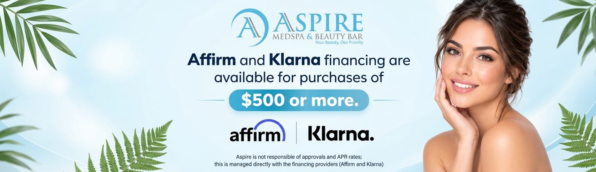 Flexible Payment Plans at Aspire MedSpa and Beauty Bar 